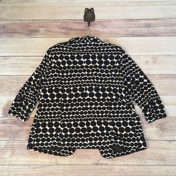 Open Front Polka Dot Jacket - Picture 3 of 5